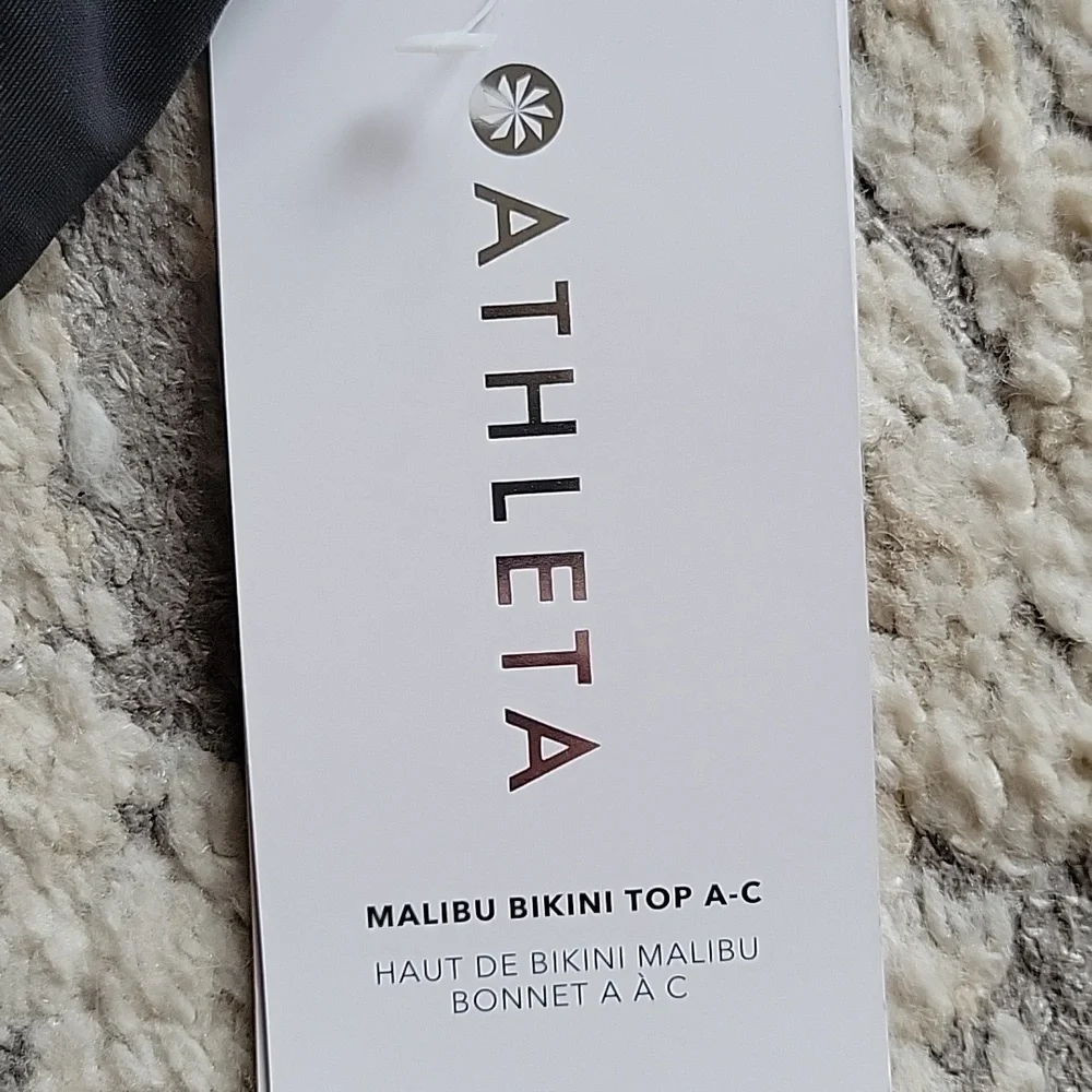 Athleta Malibu Bikini Top A-C XL Black